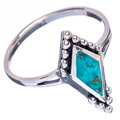 Rare Arizona Turquoise Ring Size 8.5 (925 Sterling Silver) R3256