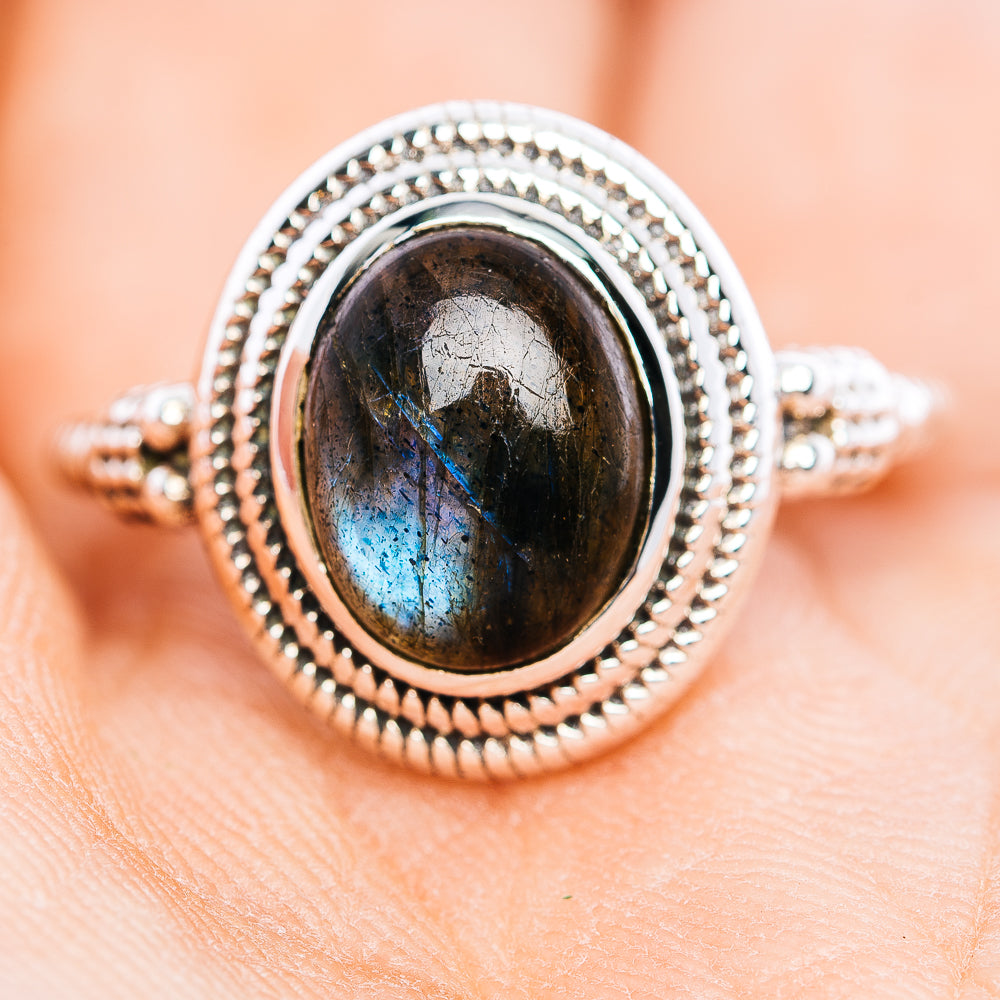 Labradorite Ring Size 7.25 (.925 Sterling Silver)