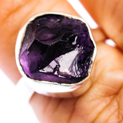 Amethyst Ring Size 5.75 (.925 Sterling Silver)