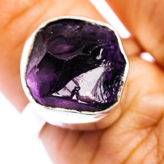 Amethyst Ring Size 5.75 (.925 Sterling Silver)