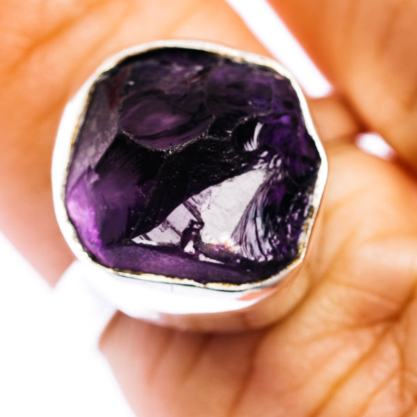 Amethyst Ring Size 5.75 (.925 Sterling Silver)