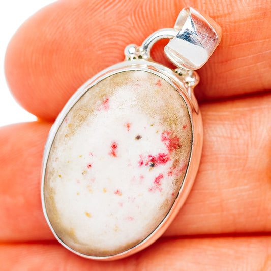 Cinnabar Pendant 1 1/4" (.925 Sterling Silver)