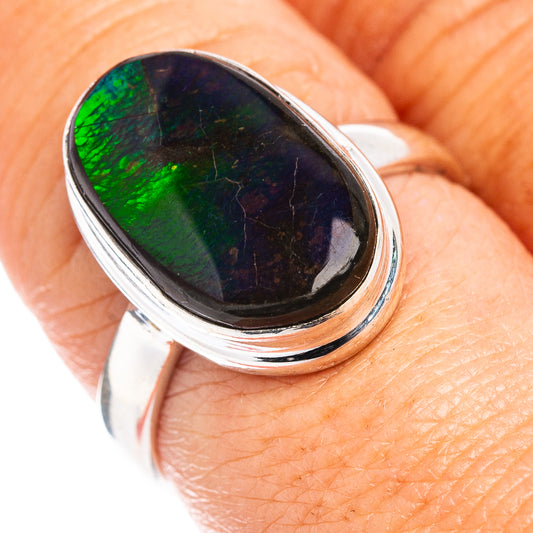 Premium Ammolite Ring Size 8 (.925 Sterling Silver)