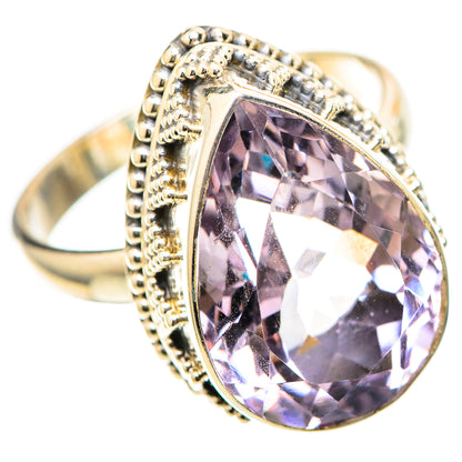 Faceted Pink Amethyst Ring Size 10 (925 Sterling Silver) RING139169