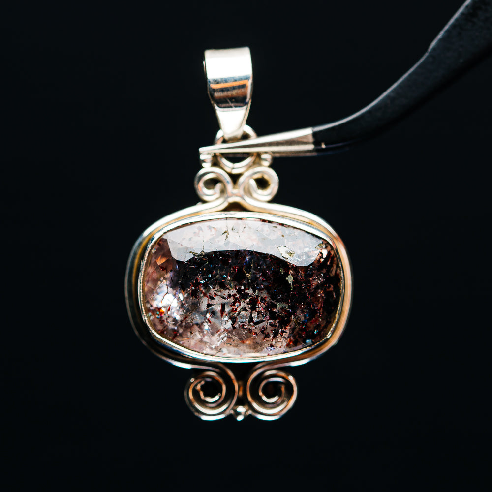 Premium Faceted Lepidocrocite Pendant 1 3/8" (.925 Sterling Silver)