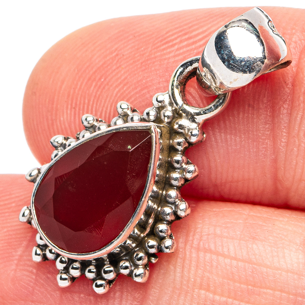 Carnelian Pendant 1 1/8" (925 Sterling Silver) P45390