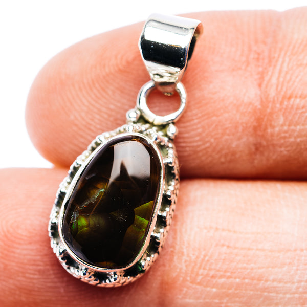 Mexican Fire Agate Pendant 1 1/8" (.925 Sterling Silver)