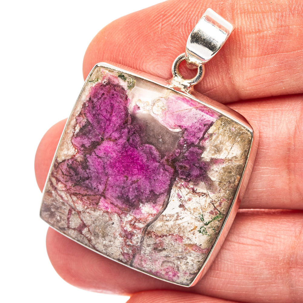 Cobalto Calcite Pendant 1 1/2" (.925 Sterling Silver)