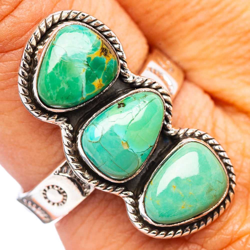 Exclusive Mohave Turquoise Ring Size 8 Adjustable (.925 Sterling Silver)