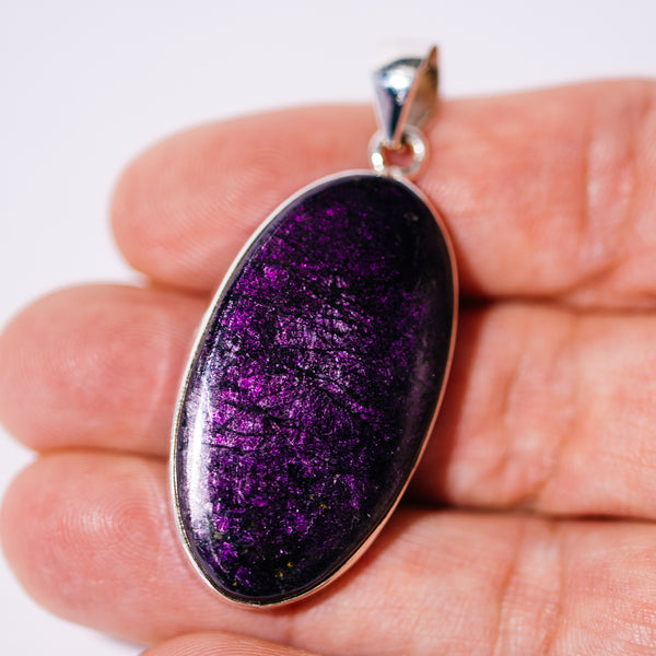 Purpurite Pendant 1 7/8" (.925 Sterling Silver)
