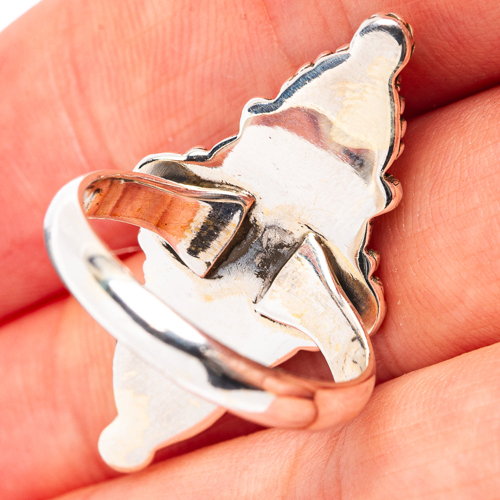 Pink Moonstone Ring Size 6.75 (.925 Sterling Silver)