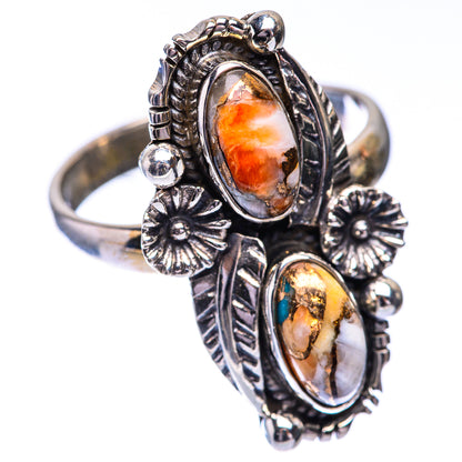 Spiny Oyster Turquoise Ring Size 9.75 (925 Sterling Silver) R140759