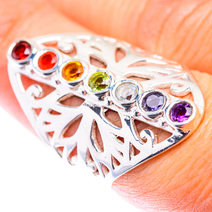 Rainbow Chakra Ring Size 7 (925 Sterling Silver) RING140099