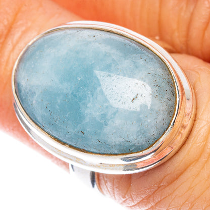 Natural Aquamarine Ring Size 6 (925 Sterling Silver) R1536