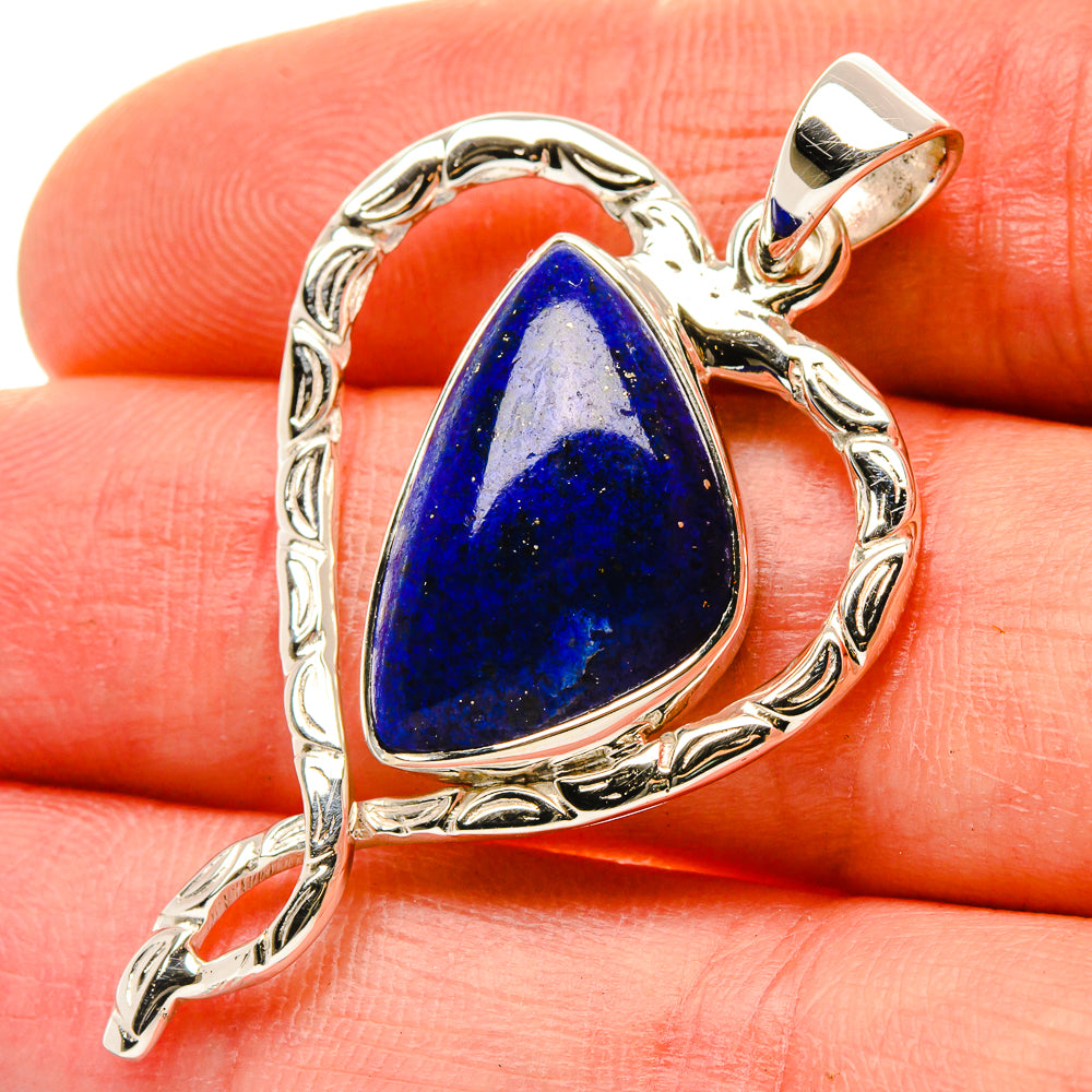 Premium Lapis Lazuli Pendant 1 5/8" (925 Sterling Silver) PD37862