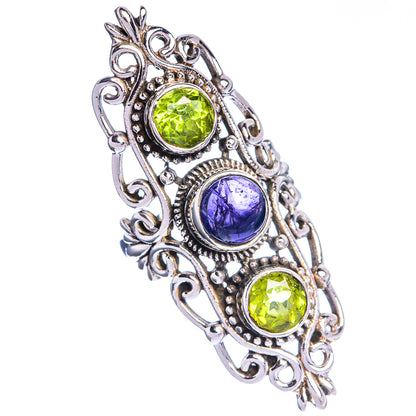 Large Tanzanite, Peridot Ring Size 6 (925 Sterling Silver) R144327