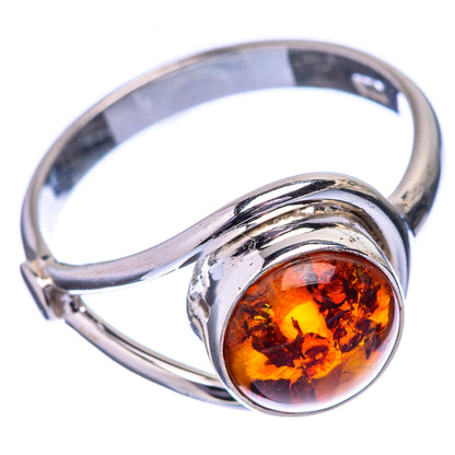 Baltic Amber Ring Size 6.5 (925 Sterling Silver) R142689