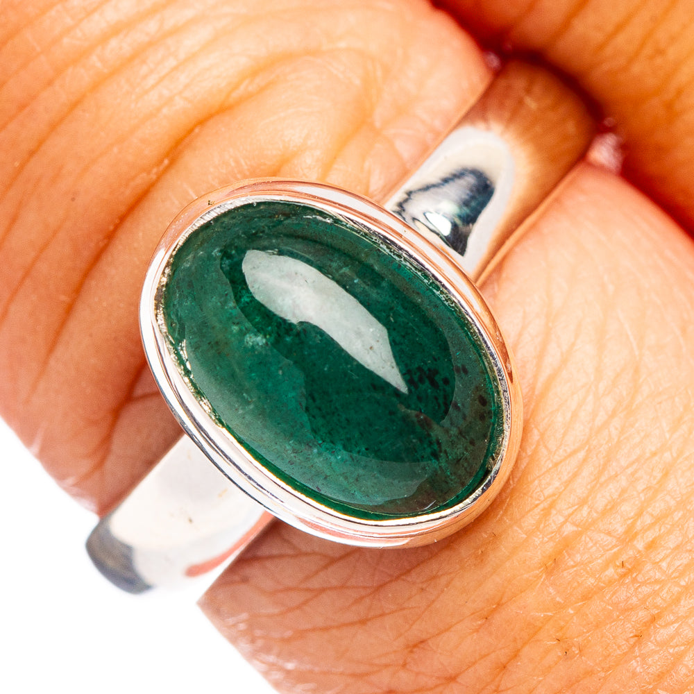 Premium Zambian Emerald Ring Size 8 (.925 Sterling Silver)