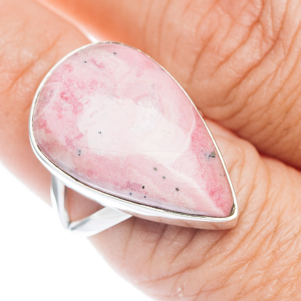 Premium Rhodonite Ring Size 7 (.925 Sterling Silver)