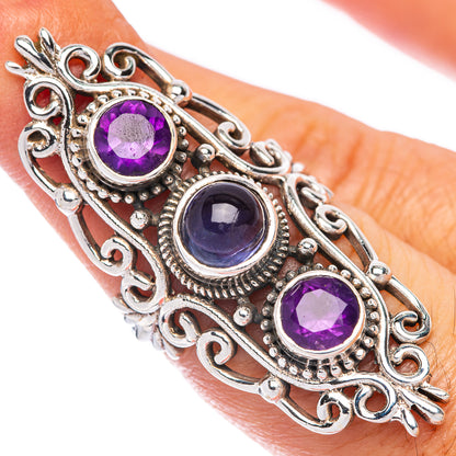 Large Tanzanite, Amethyst Ring Size 6.5 (925 Sterling Silver) R144800