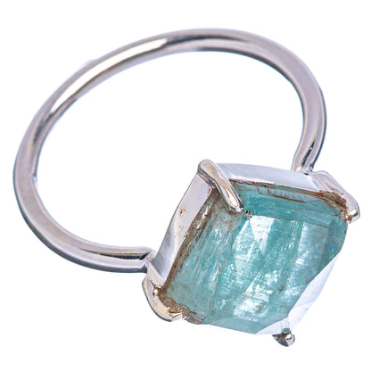 Faceted Aquamarine Ring Size 7 (.925 Sterling Silver)