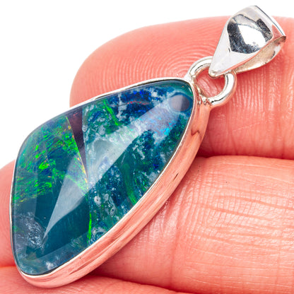 Rare Triplet Opal Pendant 1 3/8" (925 Sterling Silver) P41765