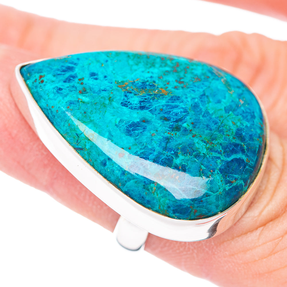 Large Premium Shattuckite Ring Size 7 Adjustable (.925 Sterling Silver)