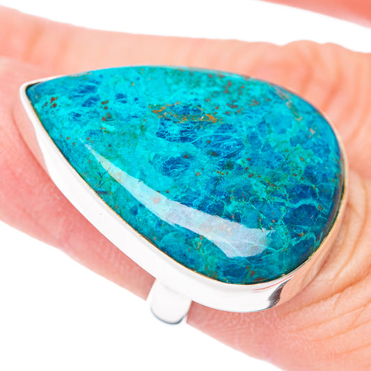 Large Premium Shattuckite Ring Size 7 Adjustable (.925 Sterling Silver)