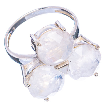 Rainbow Moonstone Ring Size 8 (.925 Sterling Silver)