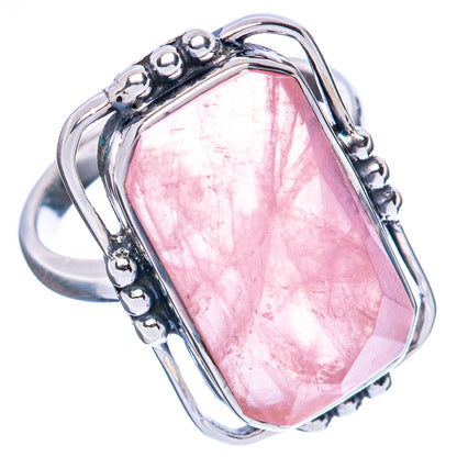 Premium Rose Quartz 925 Sterling Silver Ring Size 7.75 Ana Co R3636