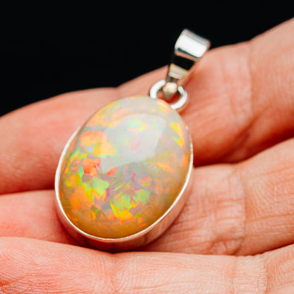 19.25ct Ethiopian Opal Pendant 1 1/2" (.925 Sterling Silver)