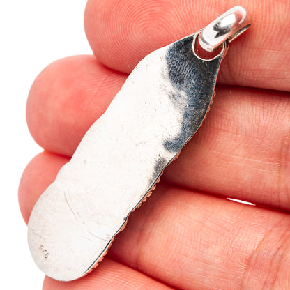 Mohave Turquoise Pendant 1 7/8" (.925 Sterling Silver)