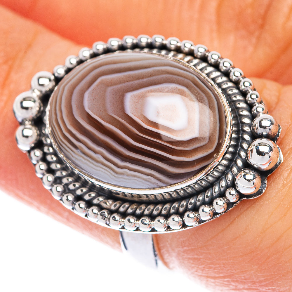 Botswana Agate Ring Size 6 (925 Sterling Silver) R144565