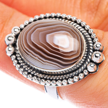 Botswana Agate Ring Size 6 (925 Sterling Silver) R144565