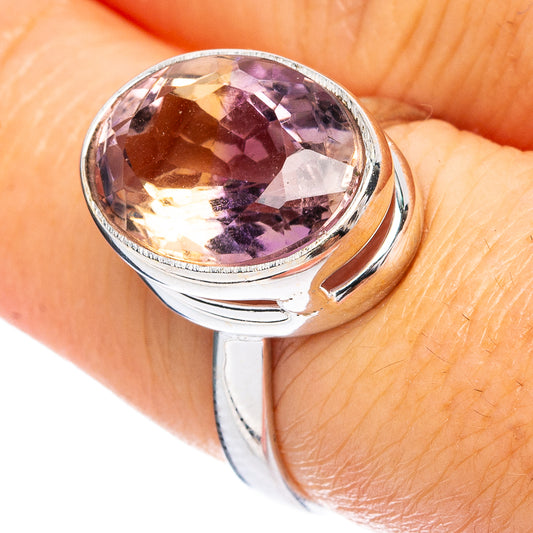 Rare Faceted Ametrine Ring Size 7.25 (925 Sterling Silver) R4733