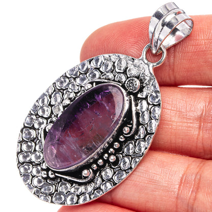 Amethyst Pendant 2 1/8" (German Silver)