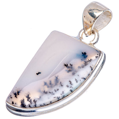 Dendritic Opal Pendant 1 3/8" (.925 Sterling Silver)