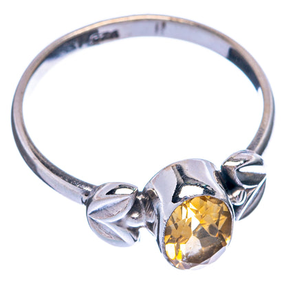 Faceted Citrine Dainty Ring Size 5.5 (925 Sterling Silver) R145475