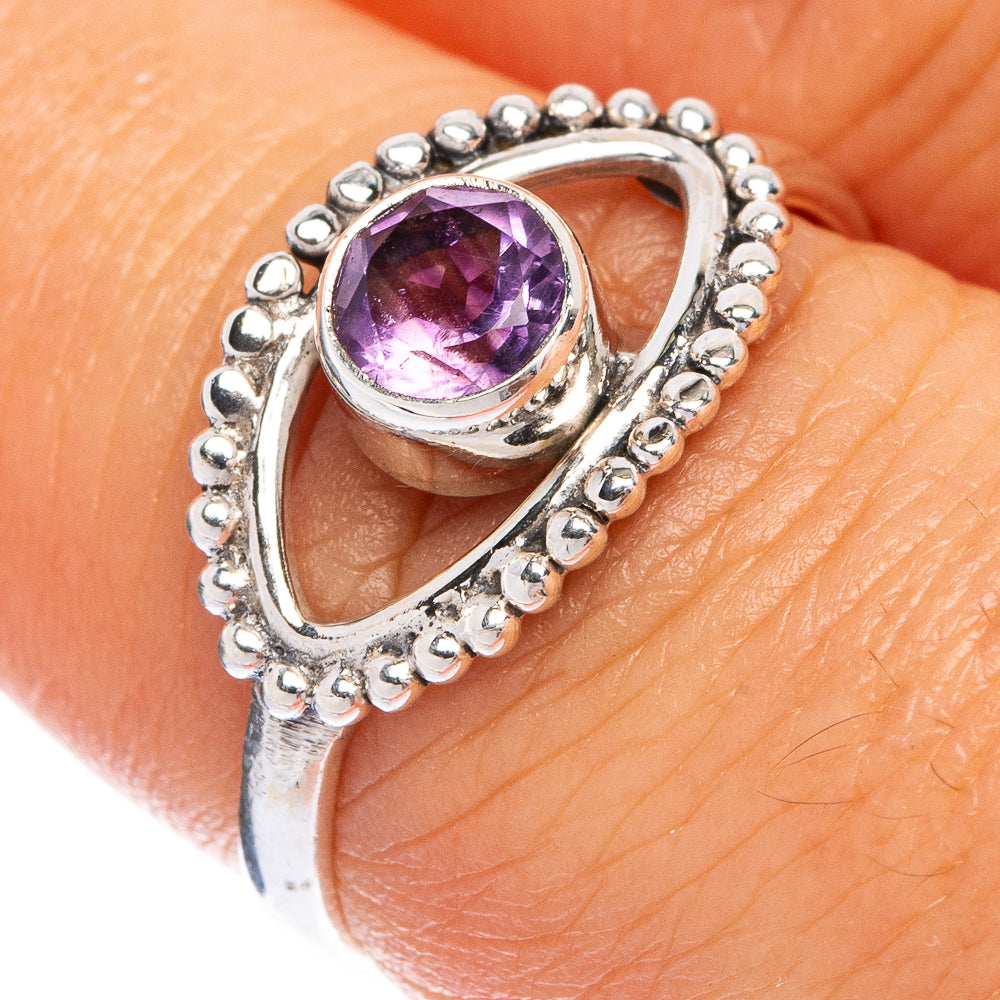 Amethyst Dainty Ring Size 7.75 (925 Sterling Silver) R145402