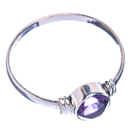Faceted Amethyst Dainty Ring Size 8.75 (925 Sterling Silver) R1171