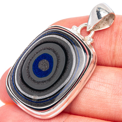 Rare Fordite Pendant 1 1/2" (925 Sterling Silver) P39940