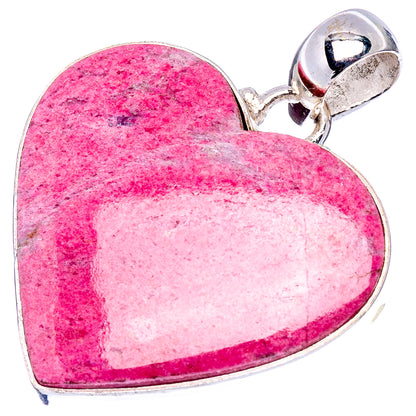 Thulite Pendant 1 1/2" (.925 Sterling Silver)