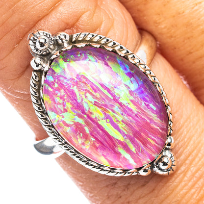 Pink Triplet Opal Ring Size 8.75 (.925 Sterling Silver)