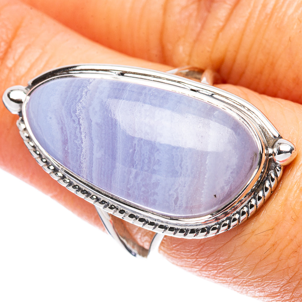 Asc Premium Blue Lace Agate Ring Size 6.75 (925 Sterling Silver) R3524