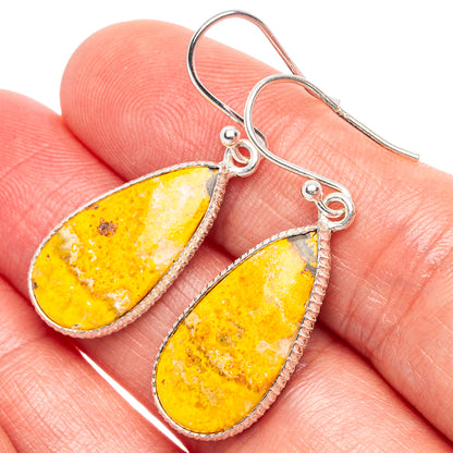 Bumble Bee Jasper 925 Sterling Silver Earrings 1 1/2" (925 Sterling Silver) E1941