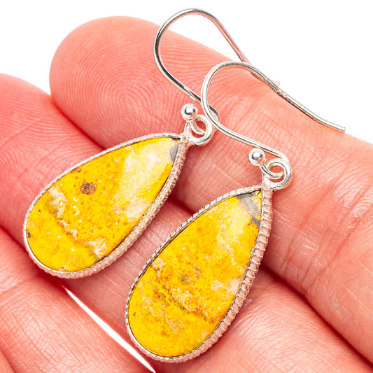 Bumble Bee Jasper 925 Sterling Silver Earrings 1 1/2" (925 Sterling Silver) E1941