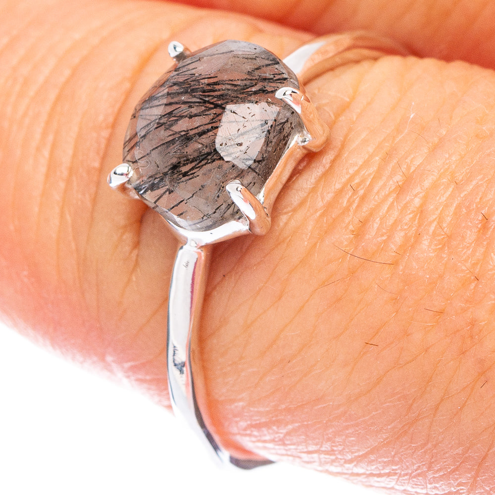 Value Tourmalinated Quartz Ring Size 7.75 (925 Sterling Silver) R7525