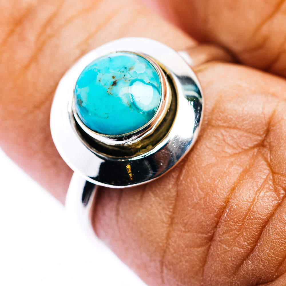 Mohave Turquoise Ring Size 6.75 (.925 Sterling Silver)