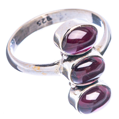 Garnet Dainty Ring Size 7 (925 Sterling Silver) R5290