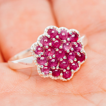 Premium Burmese Ruby Ring Size 8 (.925 Sterling Silver)